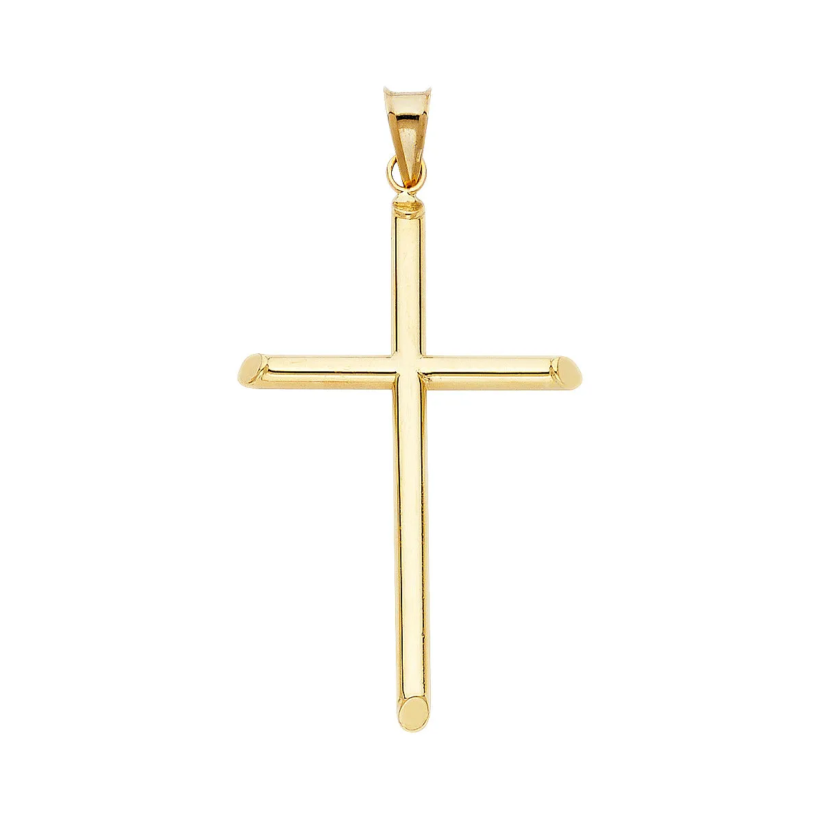 14K Yellow Gold Classic Cross Religious Pendant