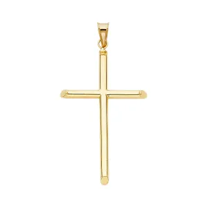 14K Yellow Gold Classic Cross Religious Pendant