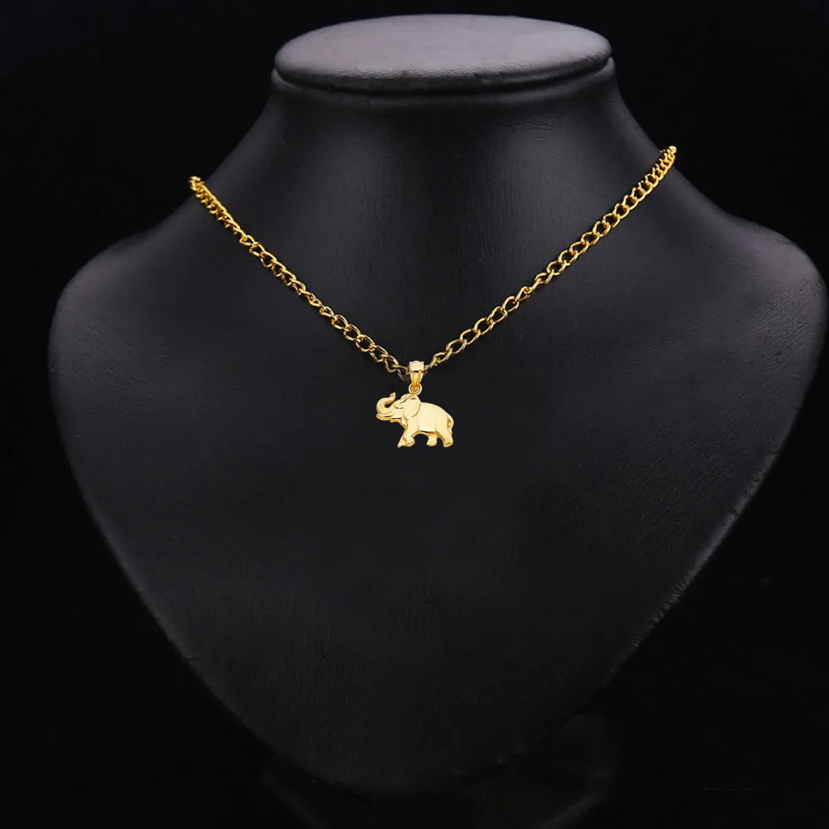 14K Yellow Gold Elephant Pendant