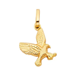 14K Yellow Gold Flying Eagle Pendant