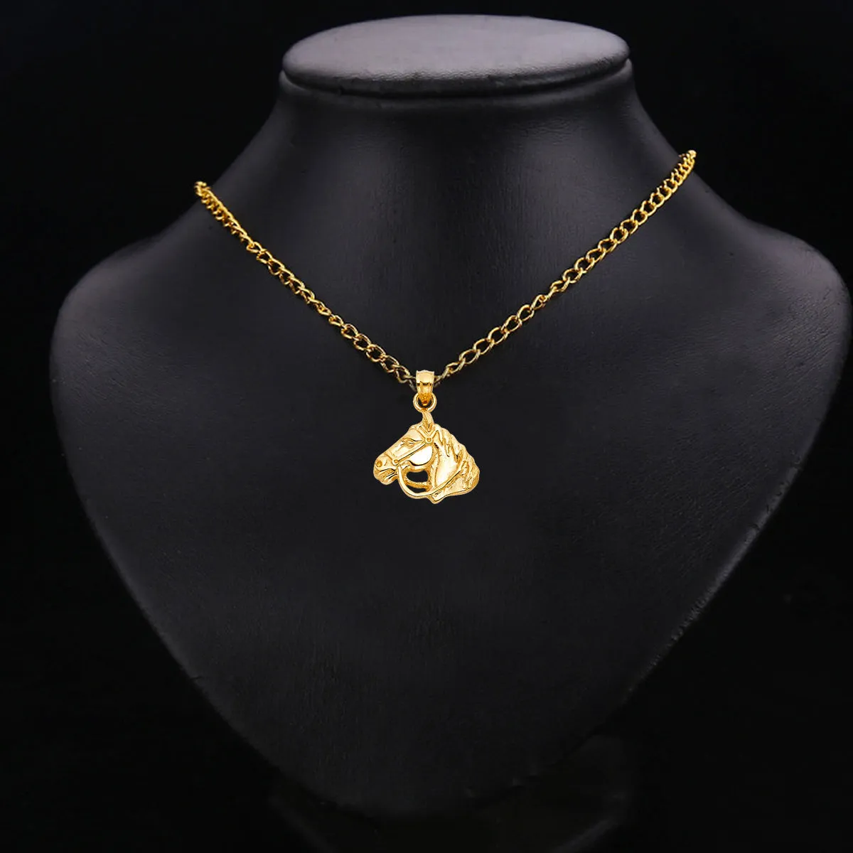 14K Yellow Gold Horse Pendant