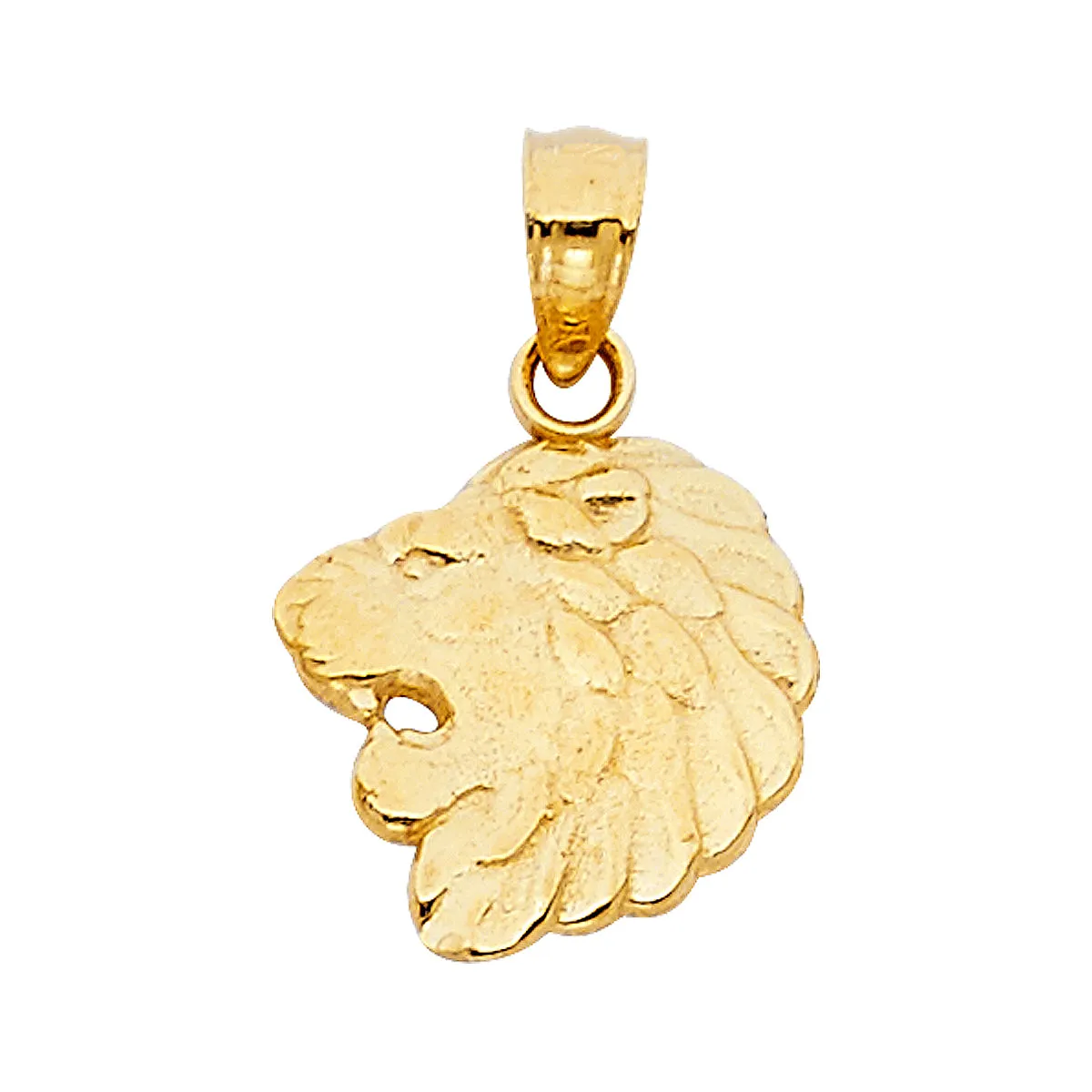 14K Yellow Gold Lion Pendant