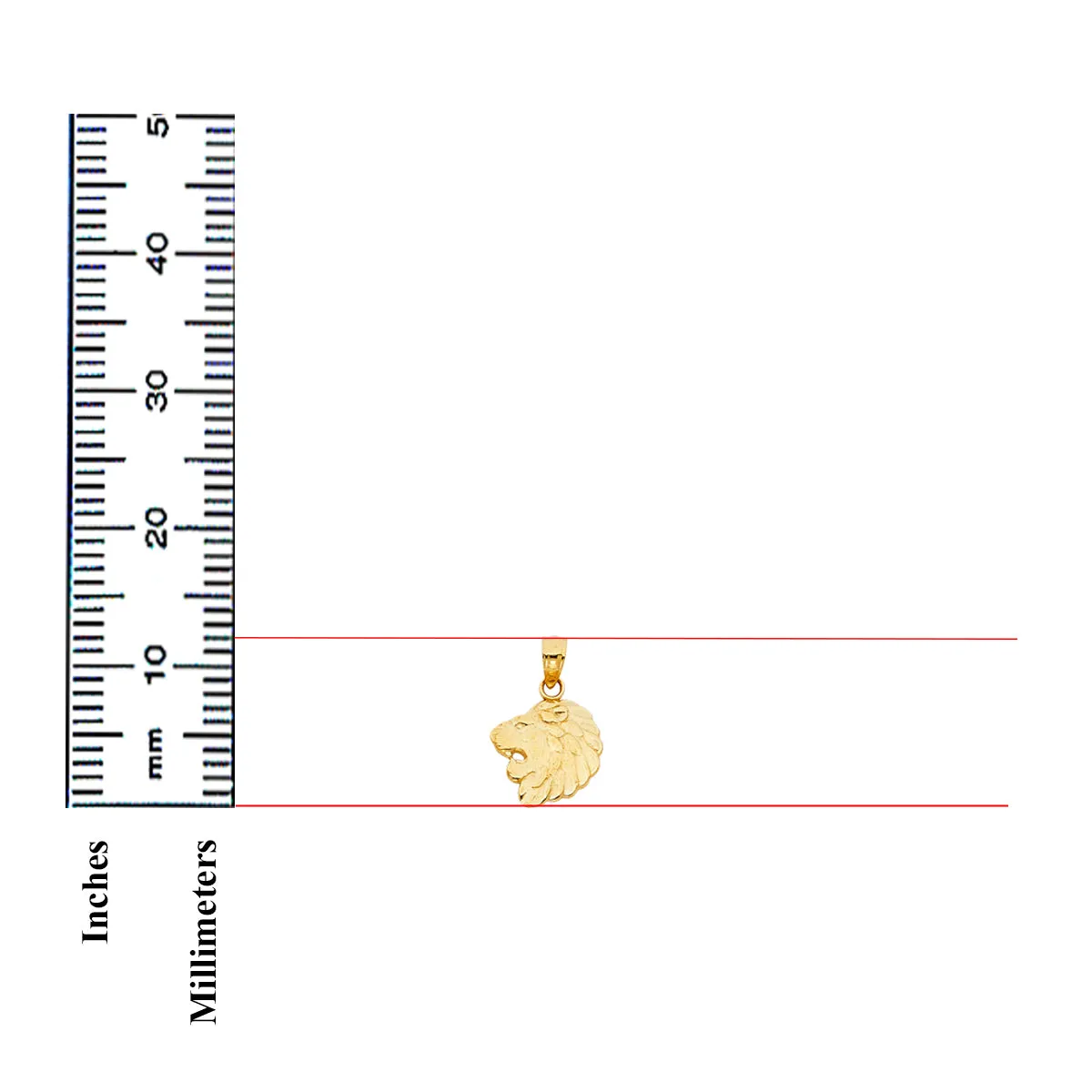 14K Yellow Gold Lion Pendant