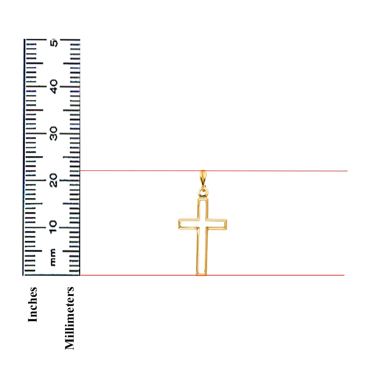 14K Yellow Gold Opening Religious Cross Pendant