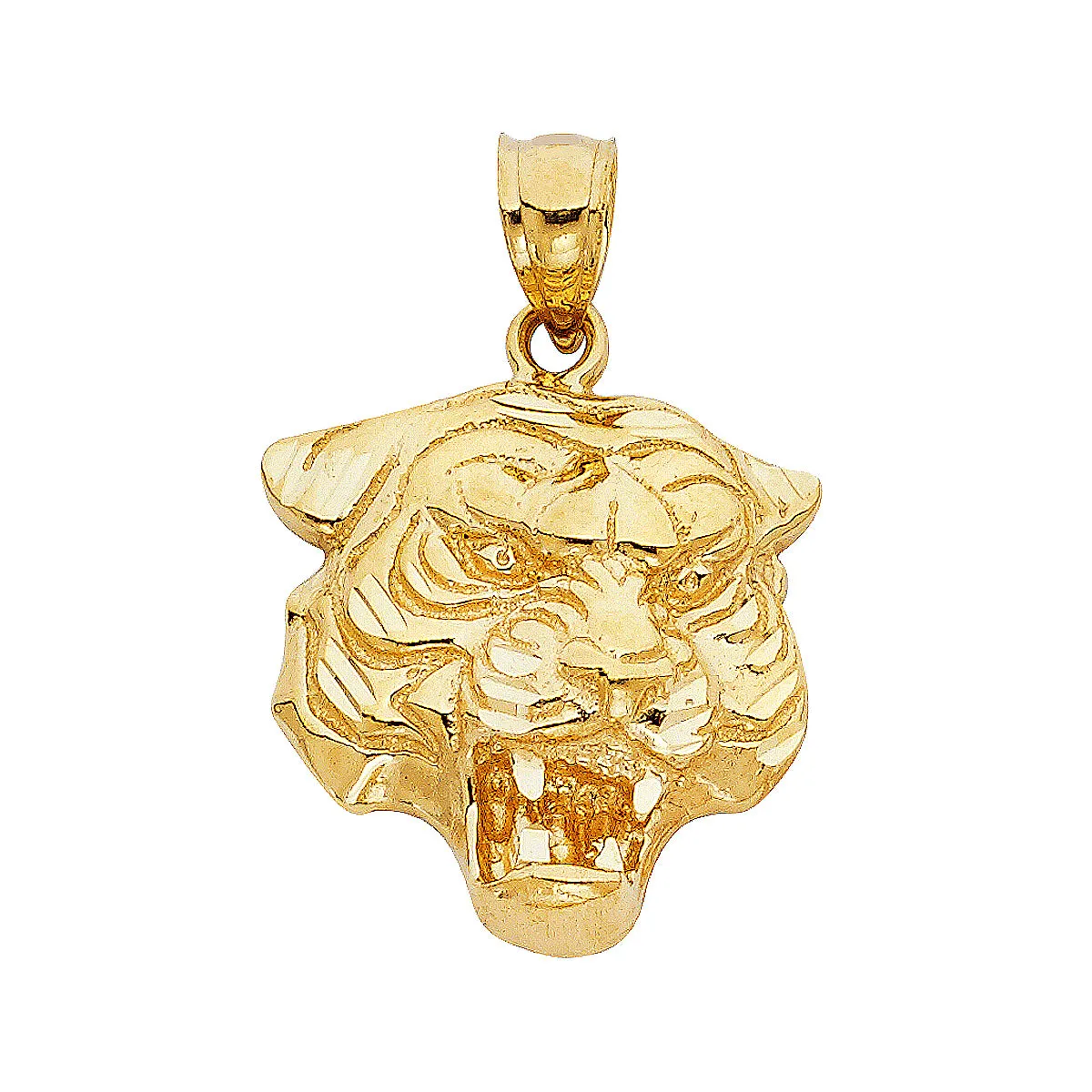 14K Yellow Gold Tiger Pendant