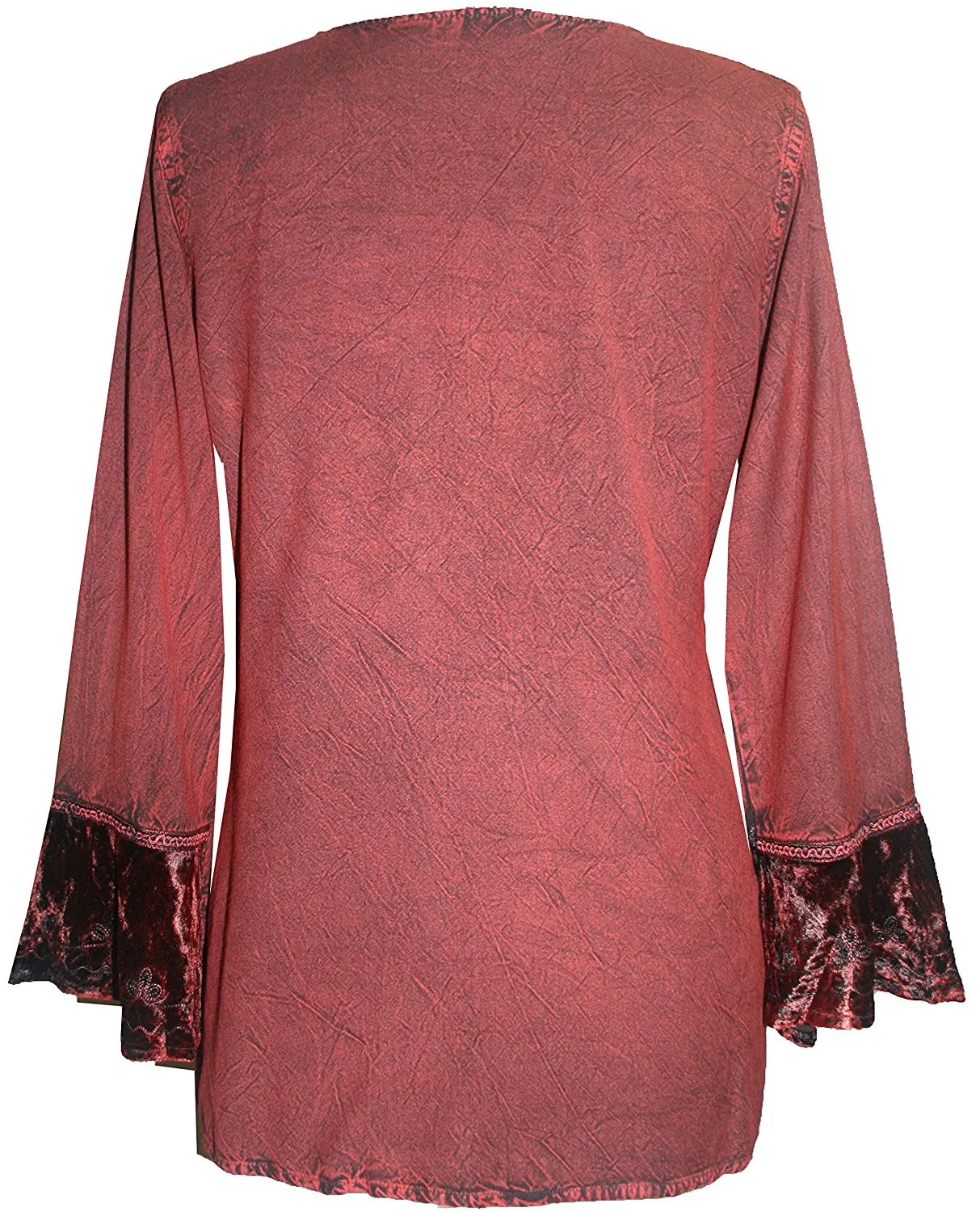 502 B Exotic Rich Velvet Rayon Embroidered Top Blouse