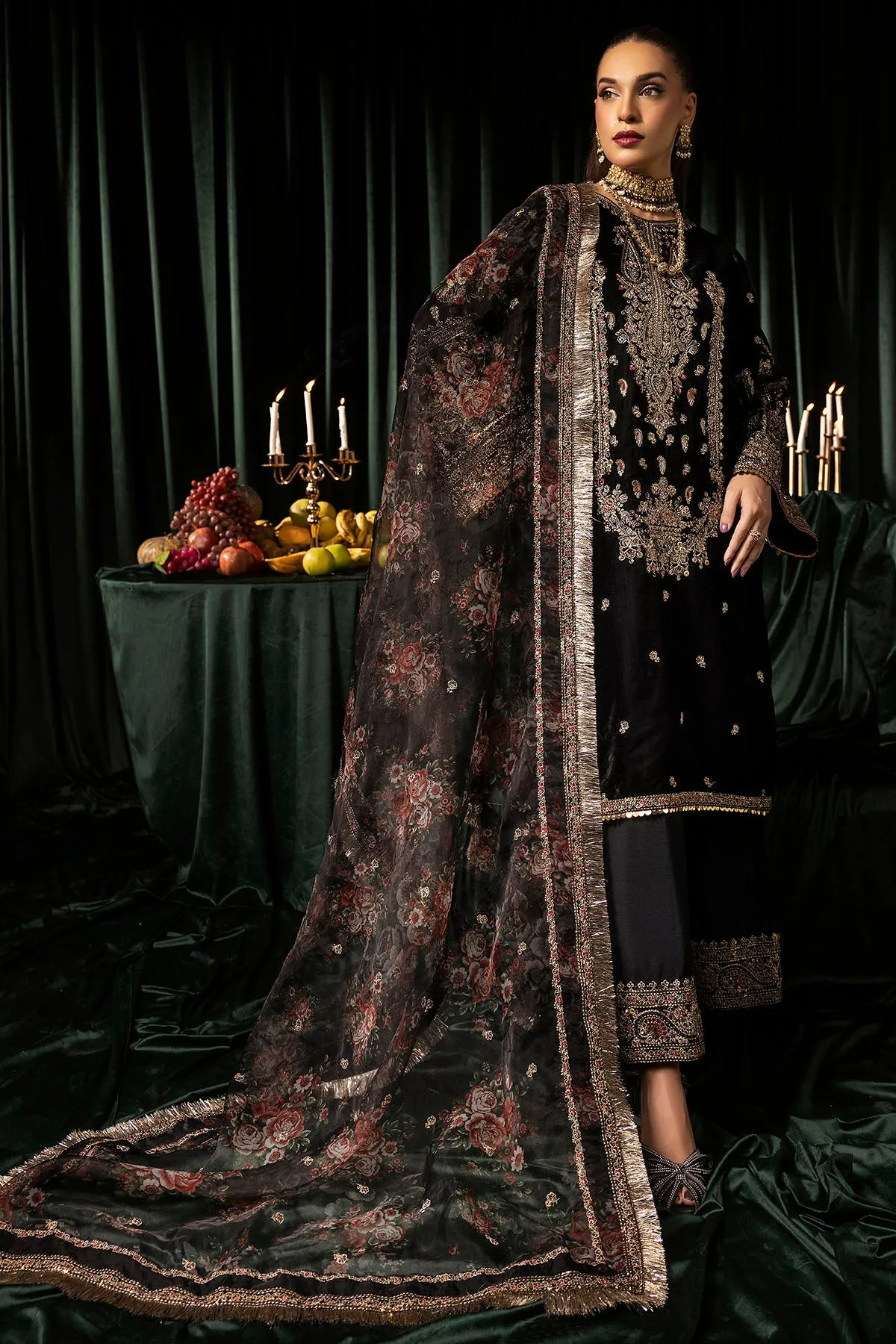 5097-TANISHA EMBROIDERED VELVET UNSTITCHED
