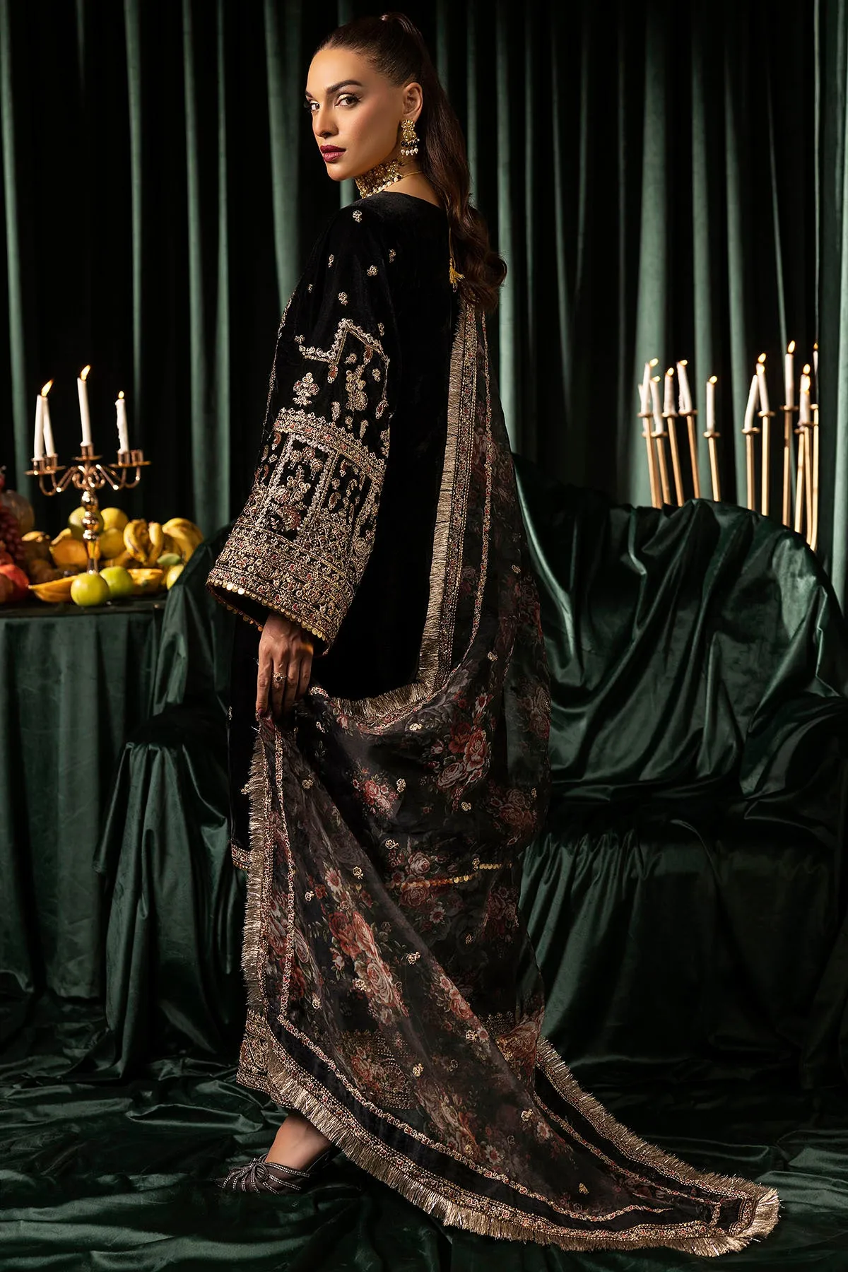 5097-TANISHA EMBROIDERED VELVET UNSTITCHED