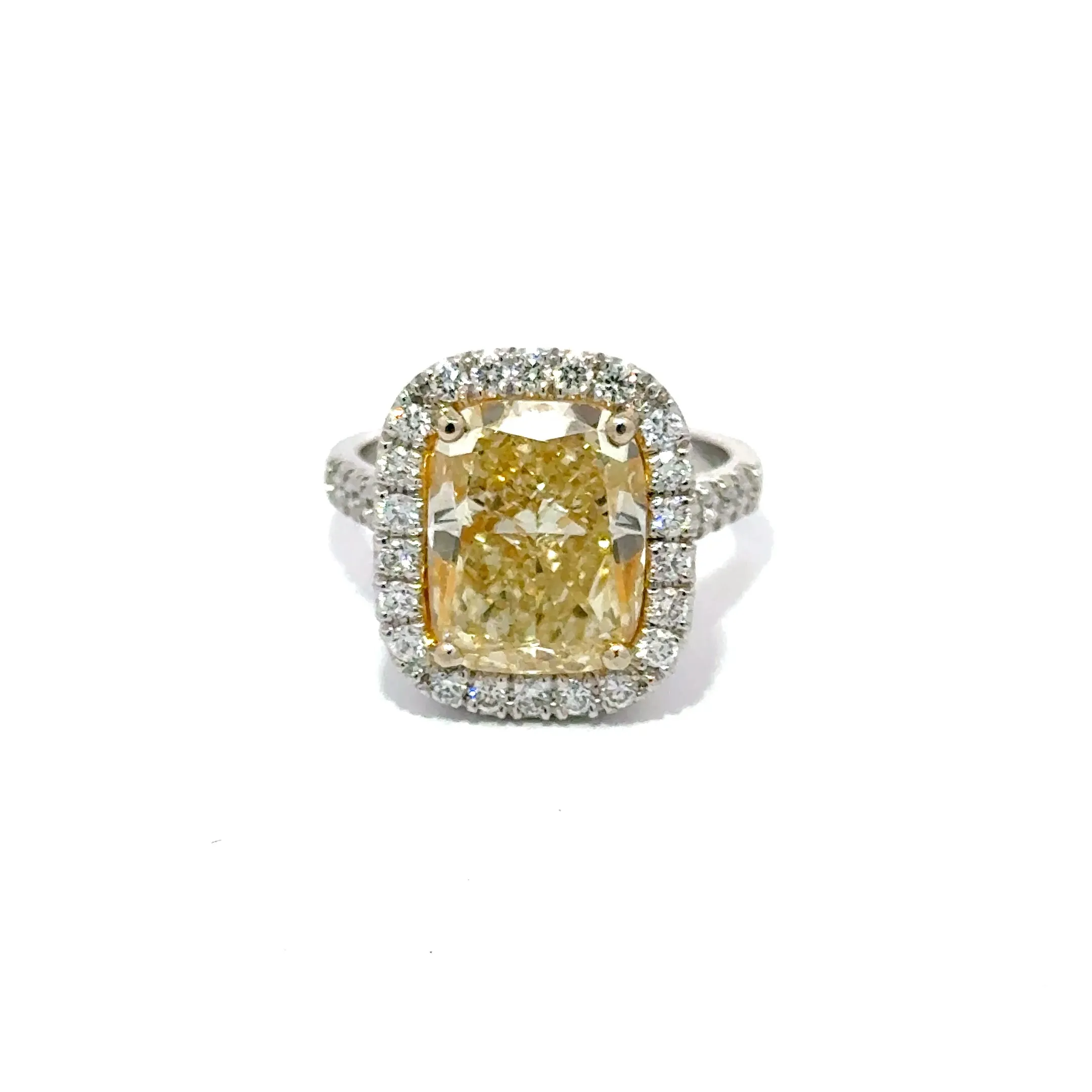 6 Carat Fancy Yellow Diamond Ring Regard Jewelry Austin Texas.