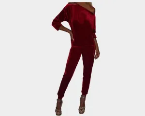 83 Cherry Burst Off the Shoulder Jog Suit - The Pacific Palisades