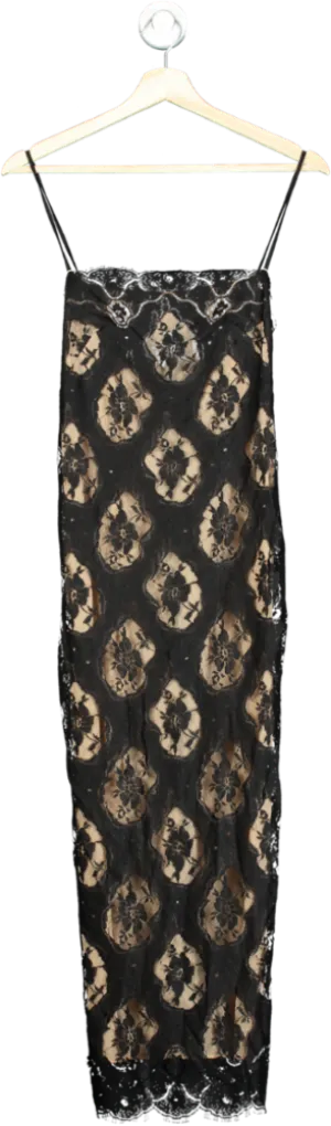 Agent Provocateur Black Lace Slip Dress UK 8