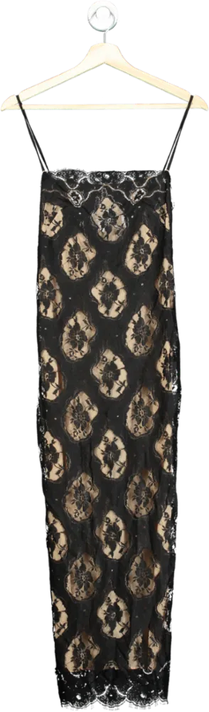 Agent Provocateur Black Lace Slip Dress UK 8