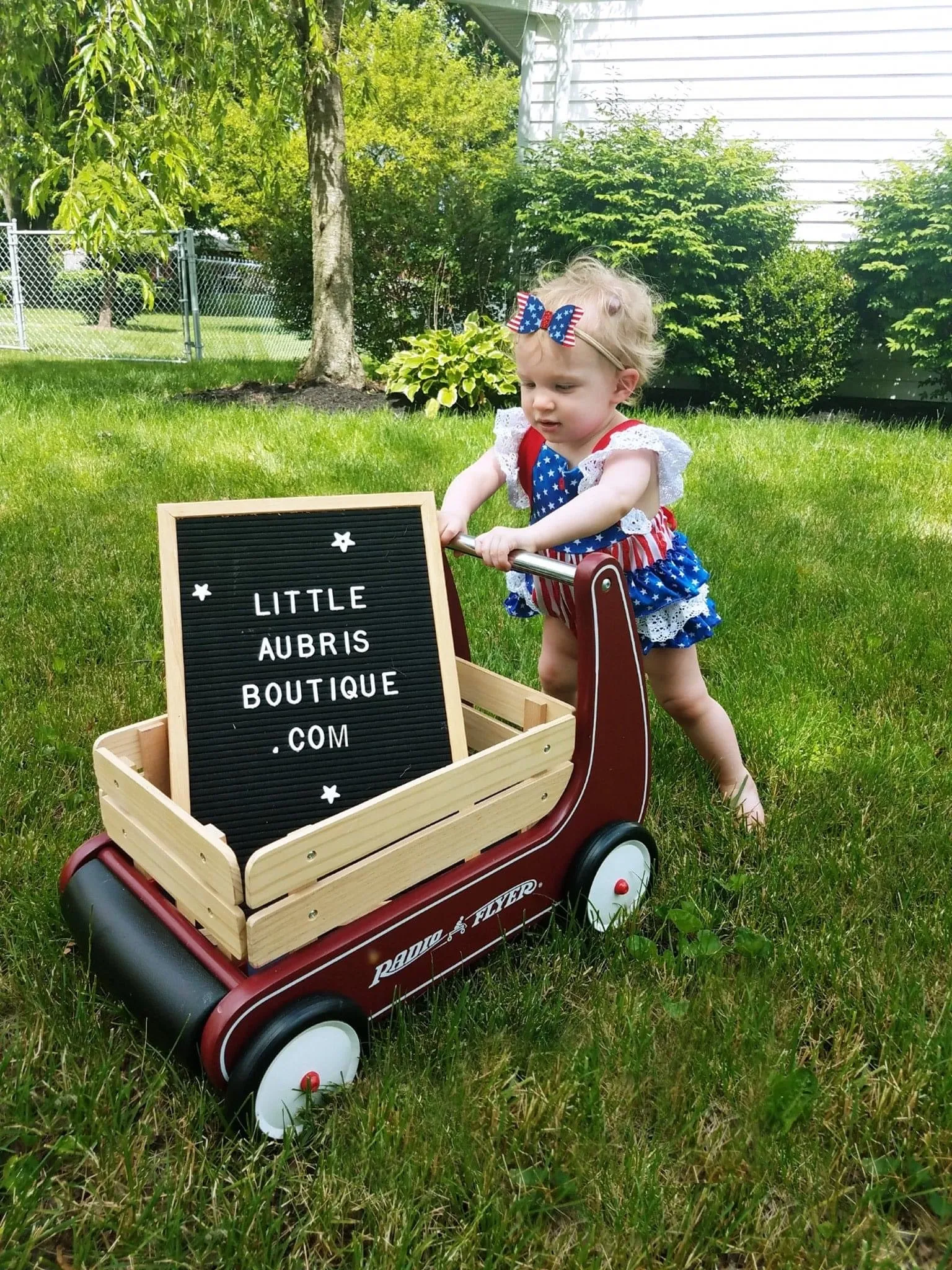 All American Ruffle Romper