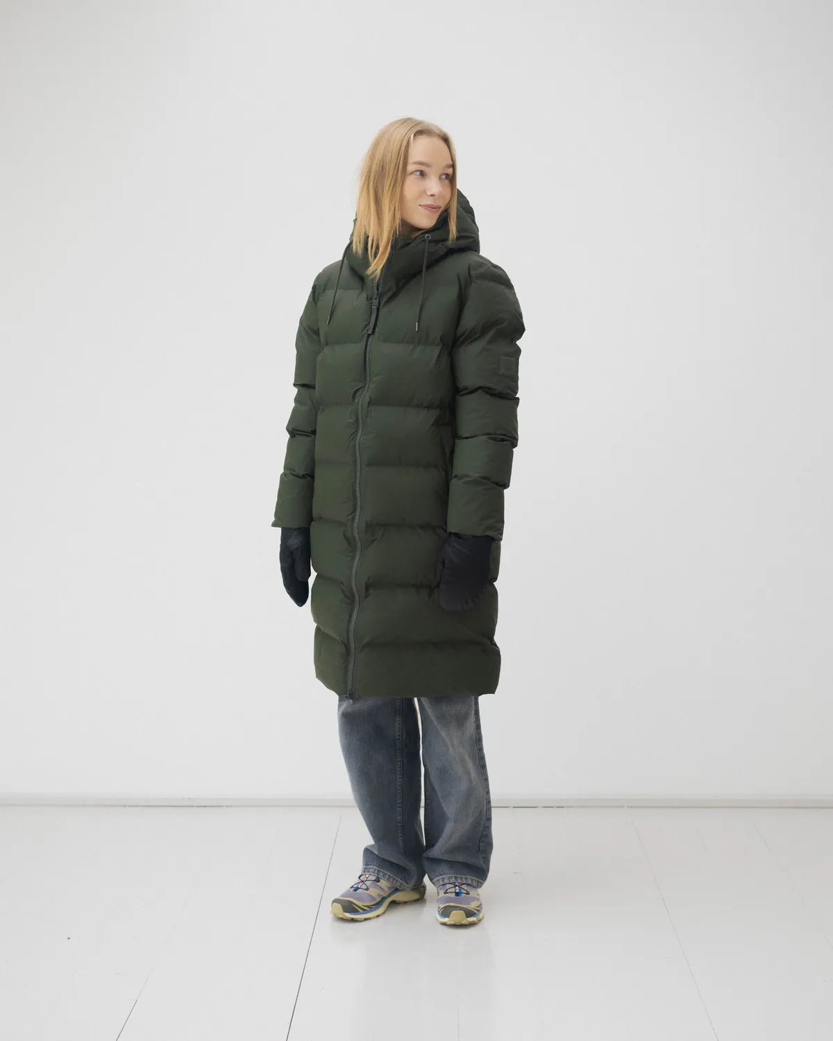 Alta Long Puffer Jacket W3T4 - Green