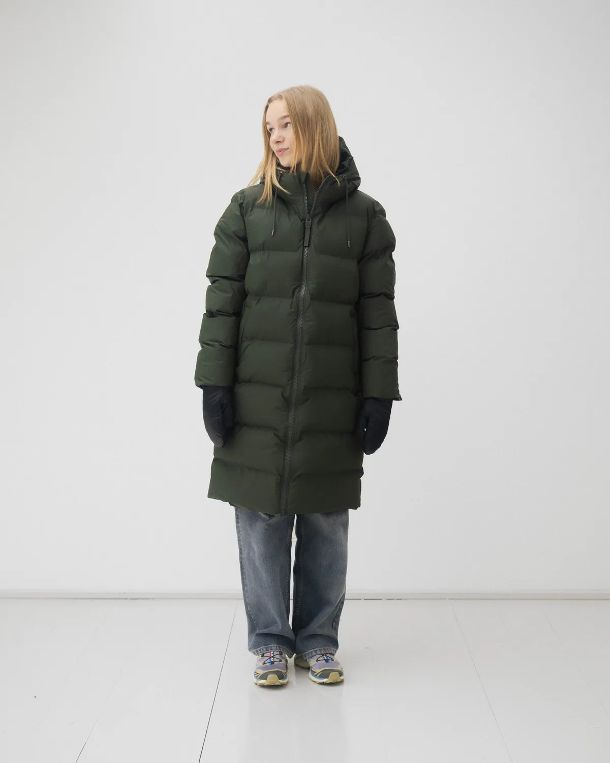 Alta Long Puffer Jacket W3T4 - Green