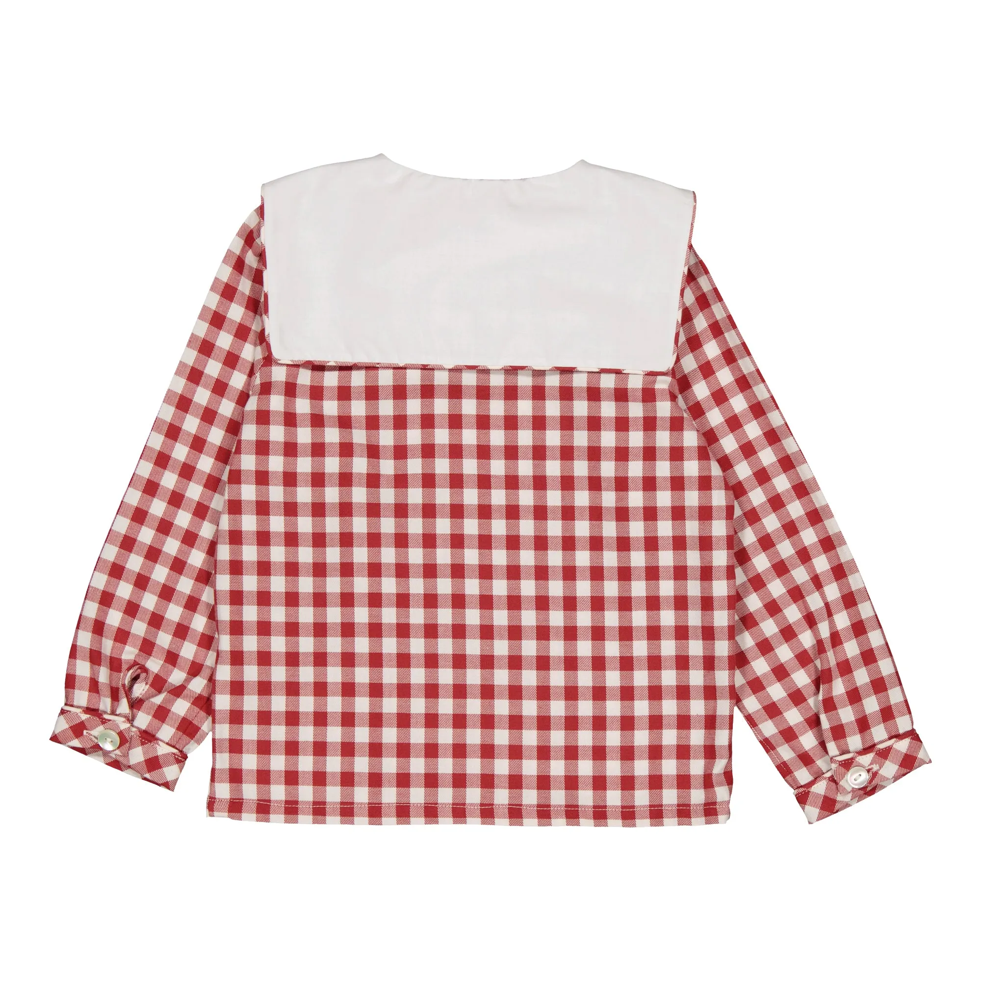 Ambroise Shirt in Large Red Gingham Twill