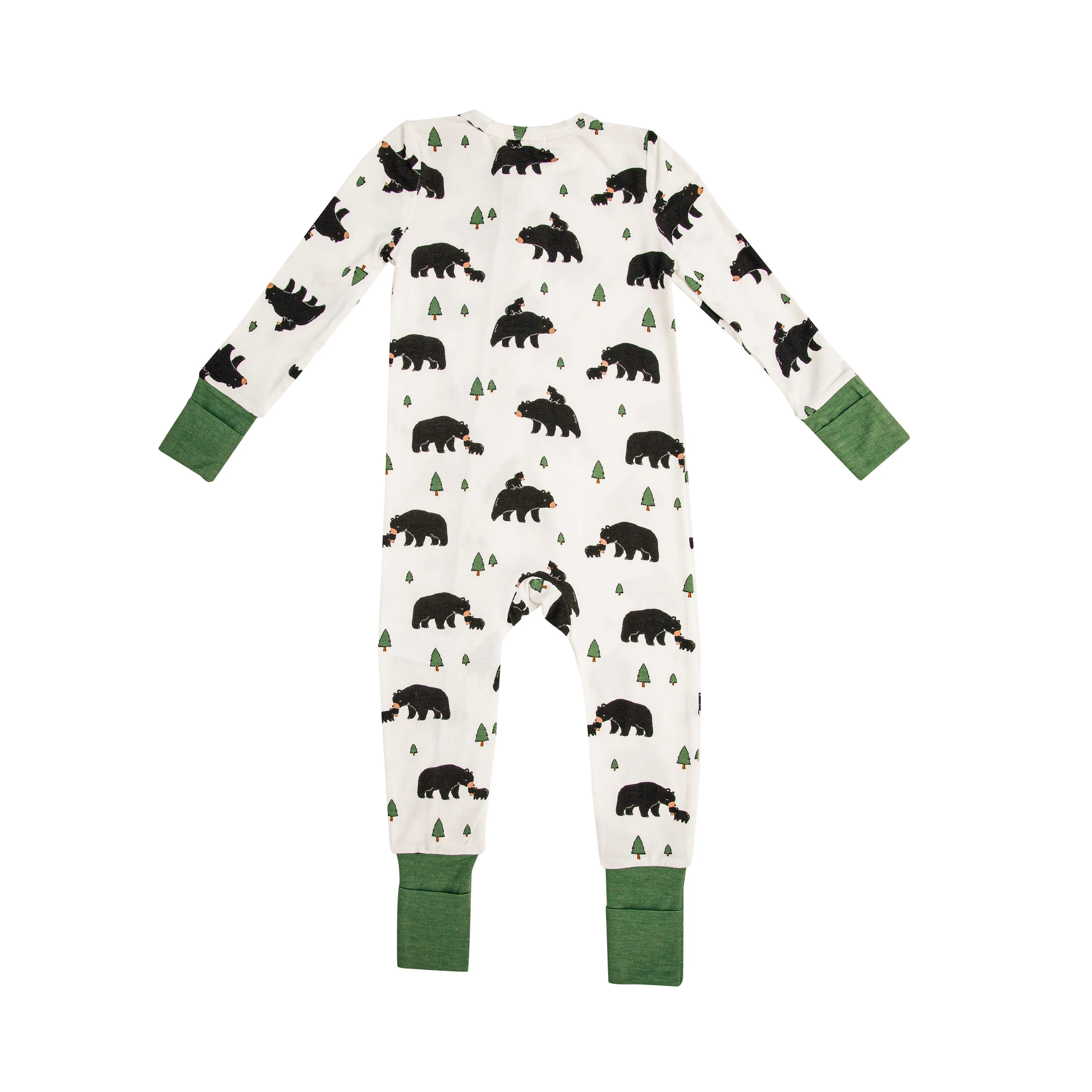 Angel Dear Bears White 2 Way Zipper Romper