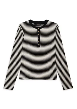 ANINE BING Alessia Long Sleeve Tee