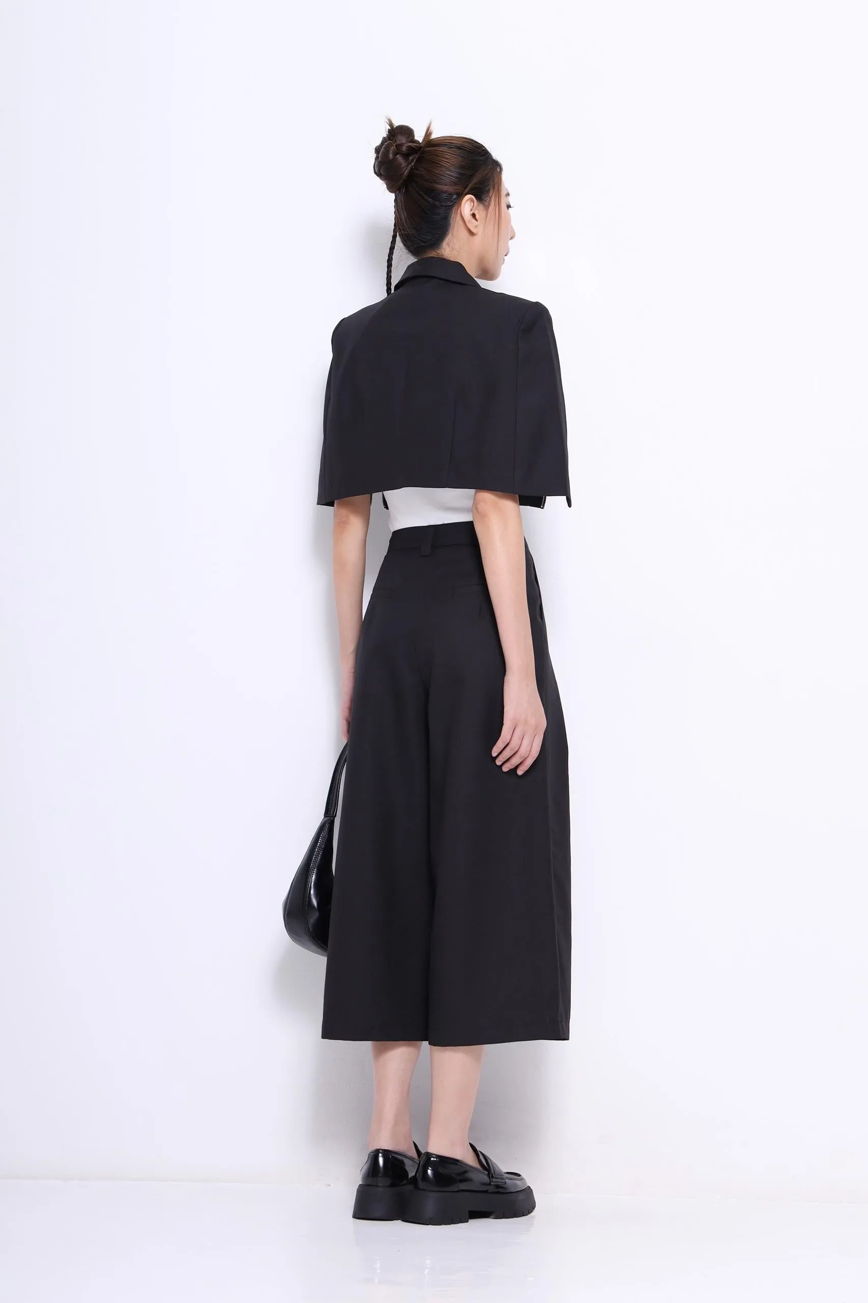 Audrey Cropped Cape Jacket