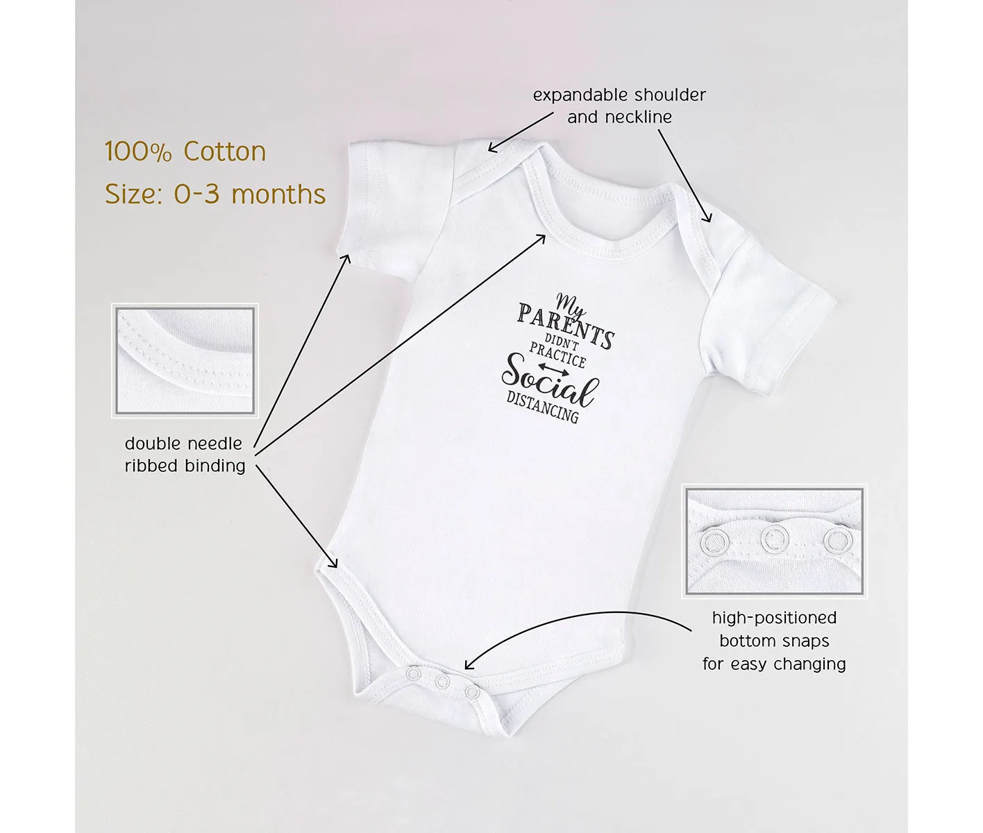 Baby Announcement Jumpsuit - My Parents Didn't Social Distance