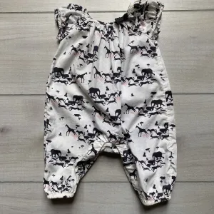 Baby Gap Jungle Print Pink & Black Bubble Romper