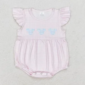 Baby Girls Rompers Cartoon Pink Flutter Sleeve Summer Rompers SR1533