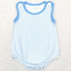 Baby Infant Boys Romper Blue Stripes Sleeveless Rompers SR0711