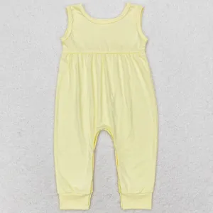 Baby Infant Girls Rompers Yellow Sleeveless Summer Rompers SR1447
