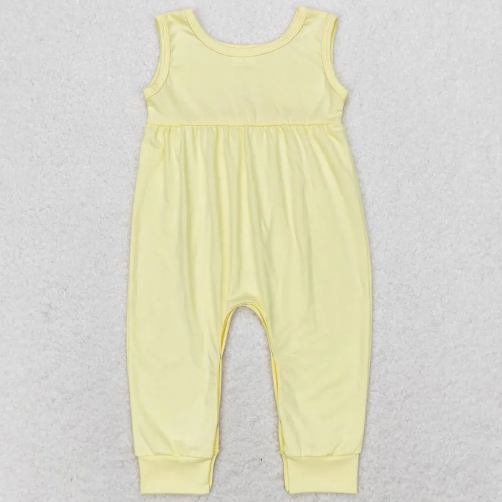 Baby Infant Girls Rompers Yellow Sleeveless Summer Rompers SR1447