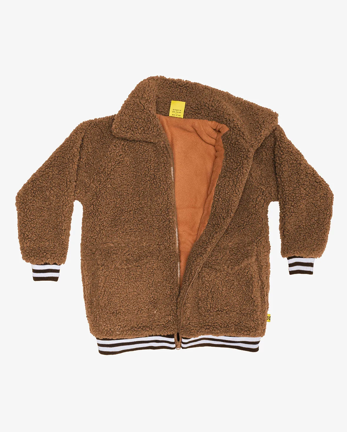 Band of Boys Fluffy Bomber Jacket - Ochre