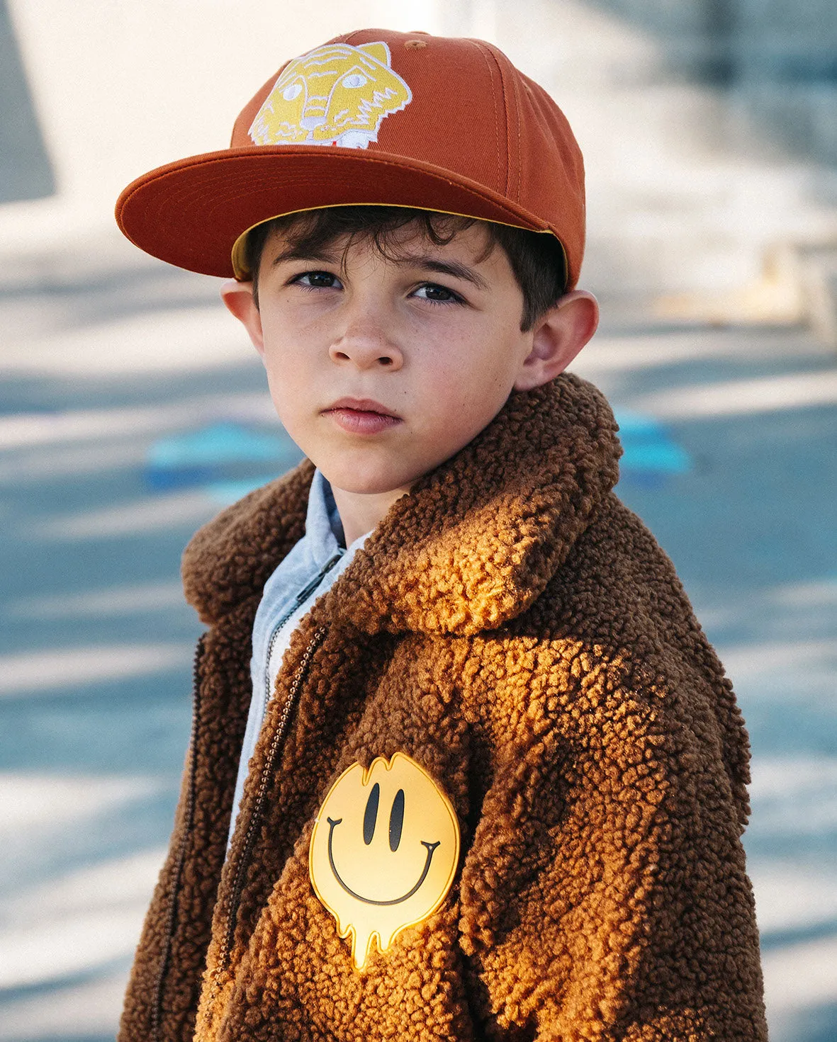 Band of Boys Fluffy Bomber Jacket - Ochre