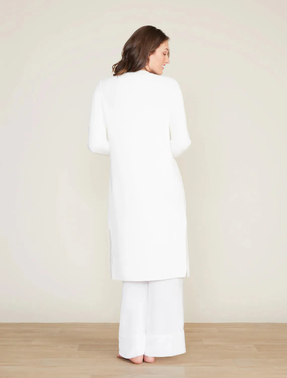 Barefoot Dreams CozyChic Ultra Lite Long Cardi in Pearl