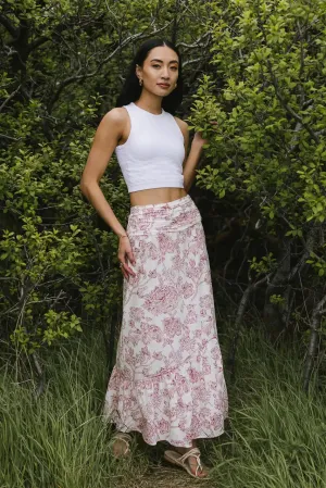 Bastien Floral Skirt in Rust
