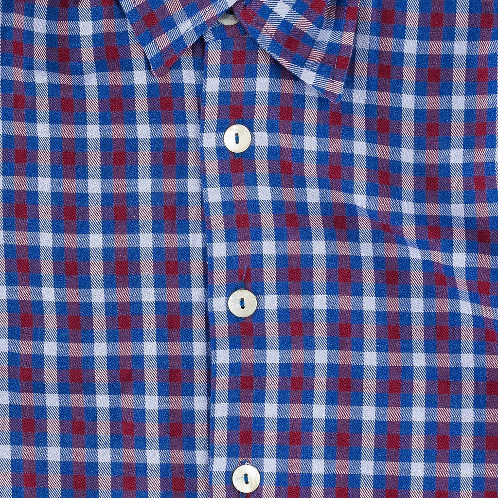 Blue and Red Classic Check Buttondown Shirt