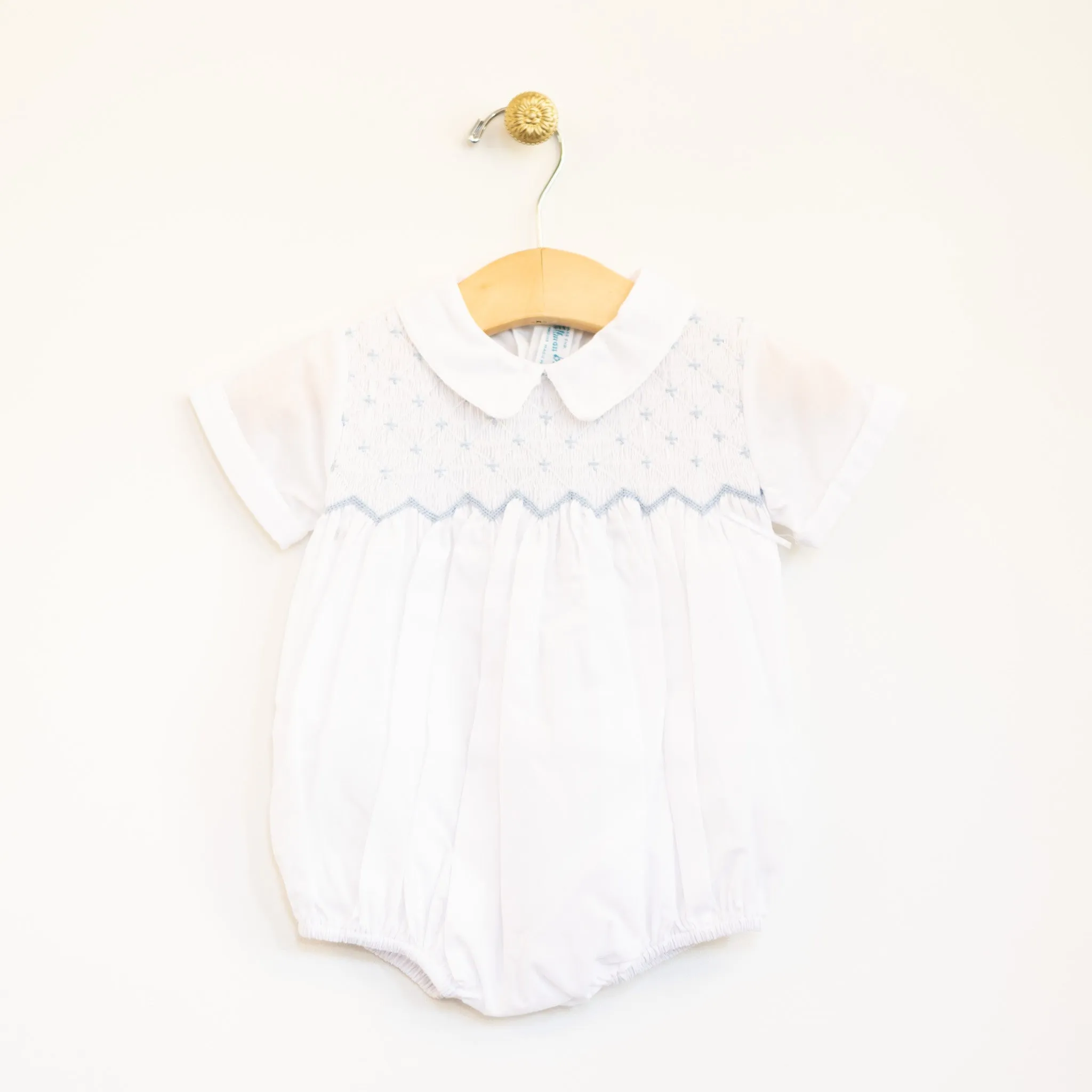 Blue Dot Smocked Bubble