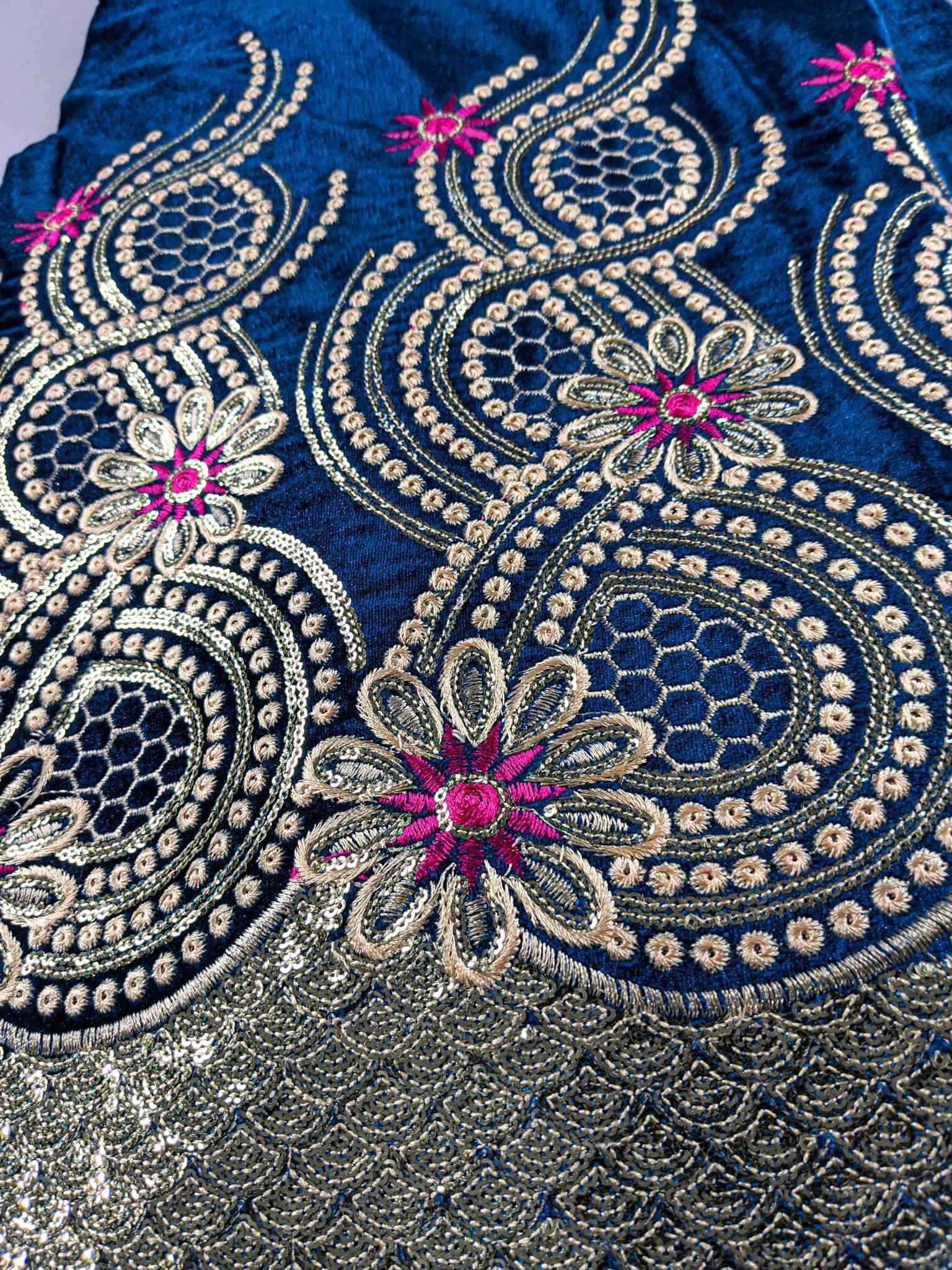 Blue Velvet Fabric