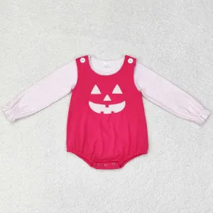 Boutique Baby Infant Girls Rompers Pink Halloween Ghost Shirt 2pcs Rompers Sets LR1171