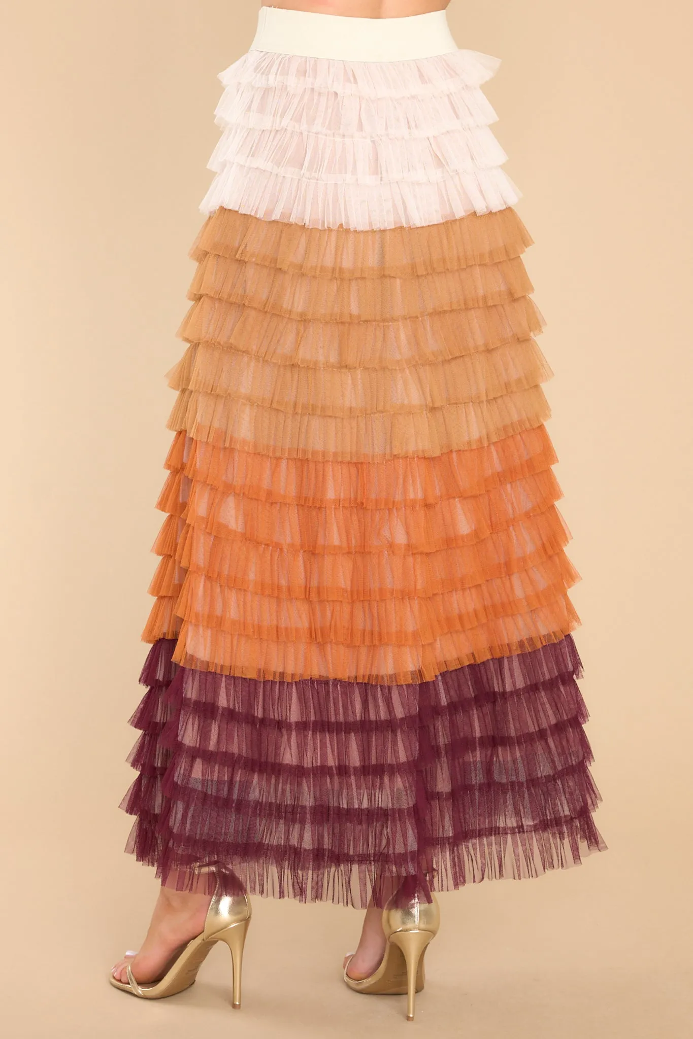 Break Down Walls Dark Rust Maxi Skirt