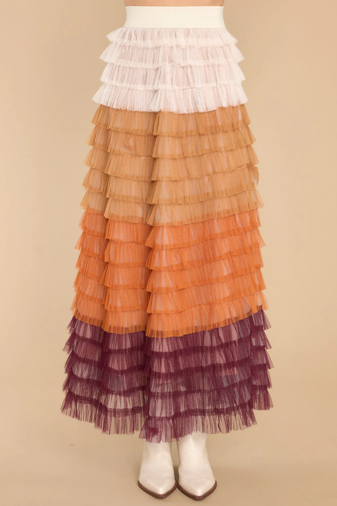 Break Down Walls Dark Rust Maxi Skirt