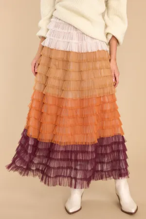 Break Down Walls Dark Rust Maxi Skirt