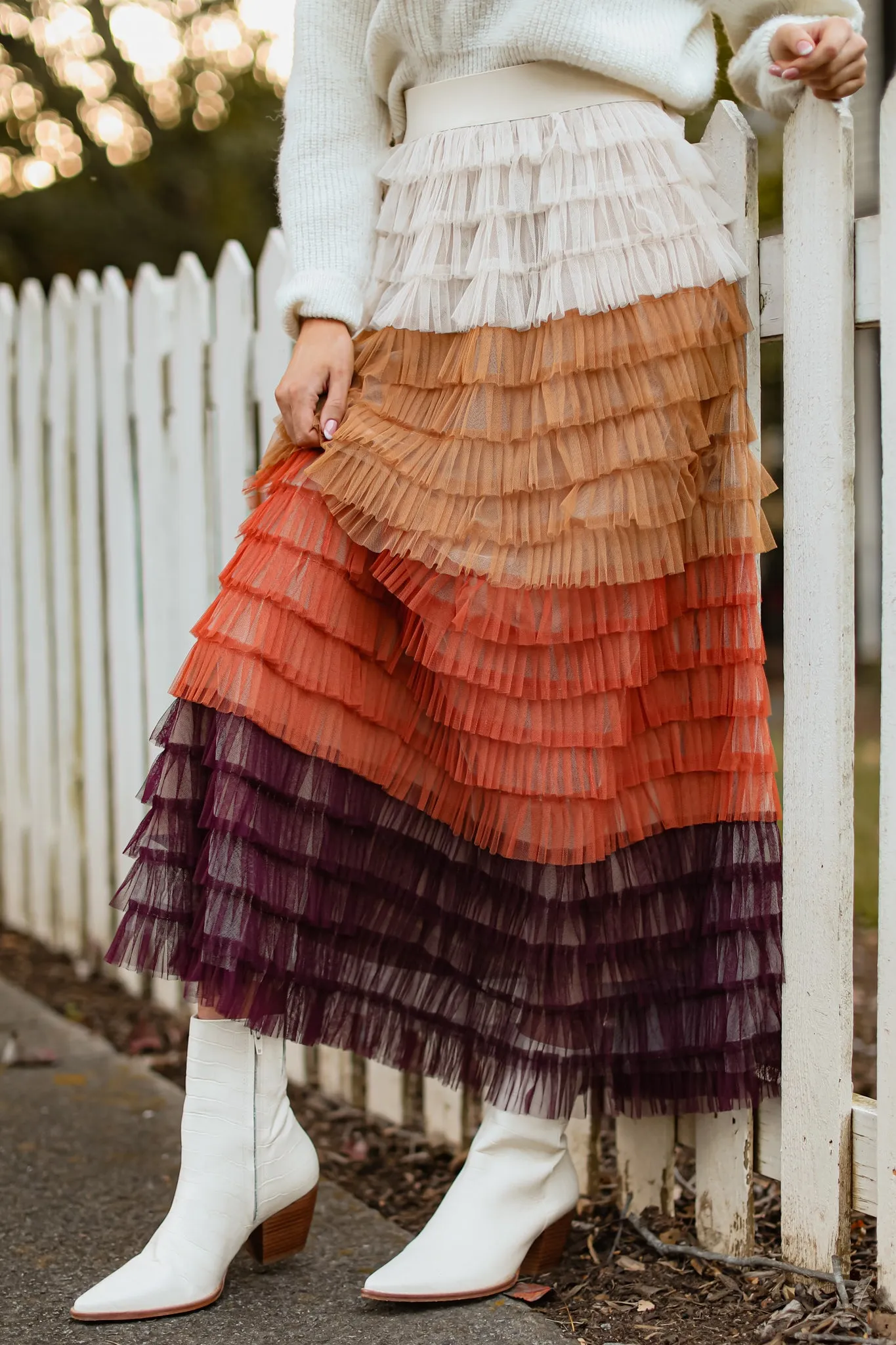 Break Down Walls Dark Rust Maxi Skirt