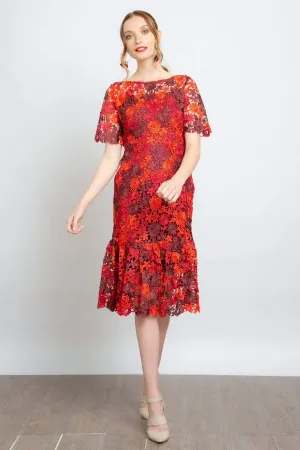 Brigitte Embroidered Midi Dress