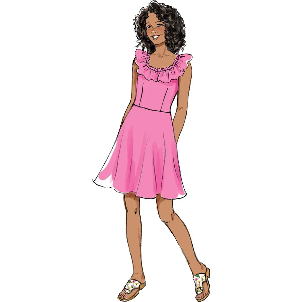 Butterick Pattern B6888 Girls' Dress, Jumpsuit, Romper and Sash