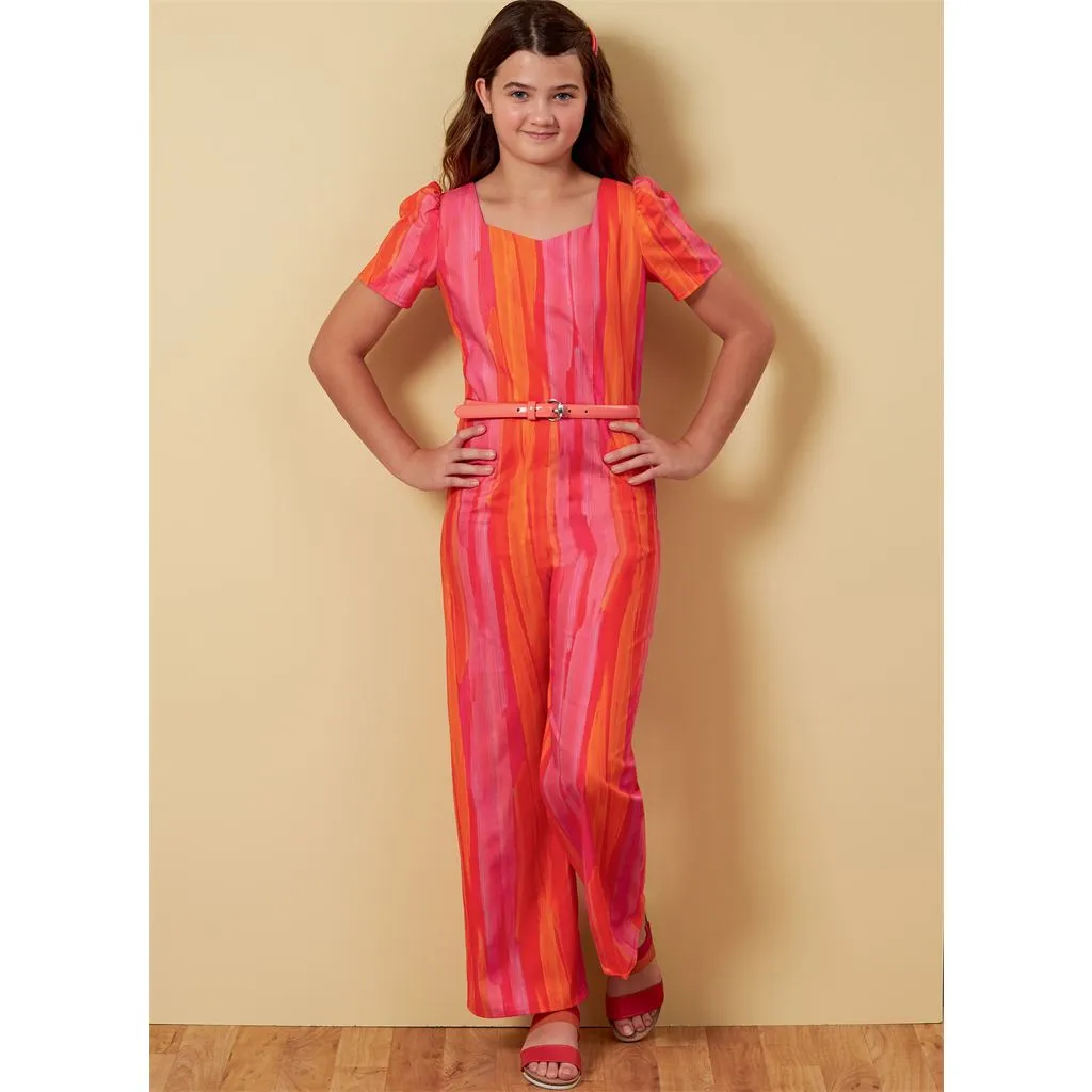 Butterick Pattern B6888 Girls' Dress, Jumpsuit, Romper and Sash