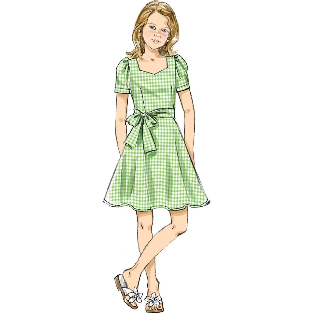 Butterick Pattern B6888 Girls' Dress, Jumpsuit, Romper and Sash