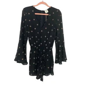 By Together Black/Gold Flower Romper NWT- Size M