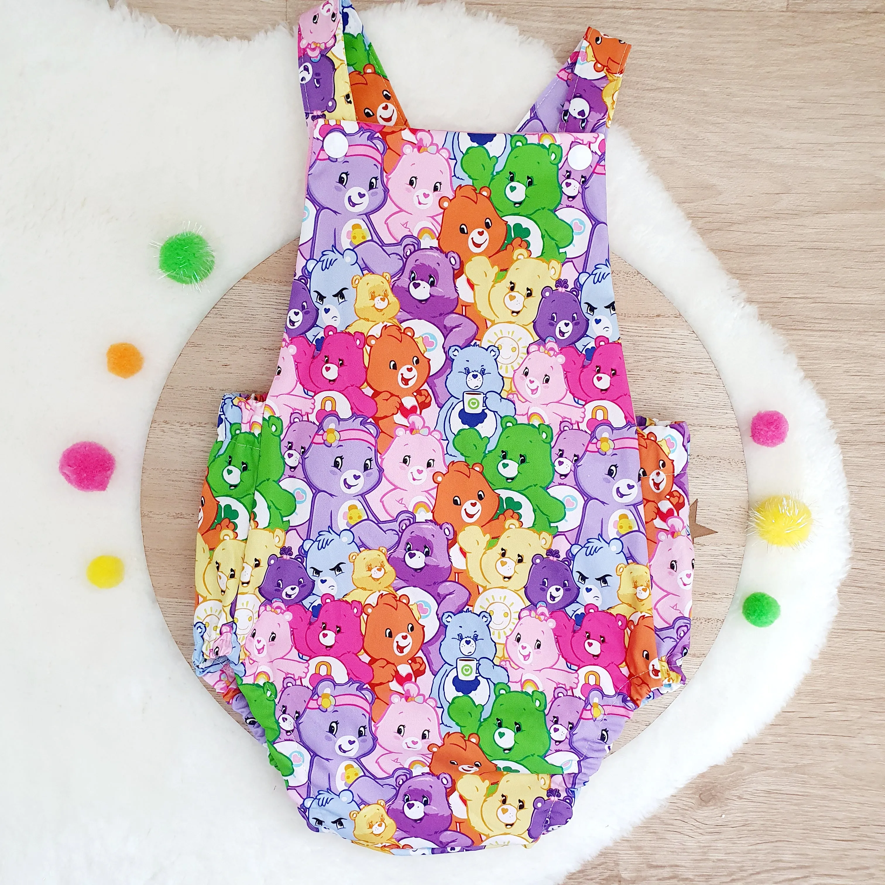 CARE BEARS print Baby / Toddler Romper, Size 2