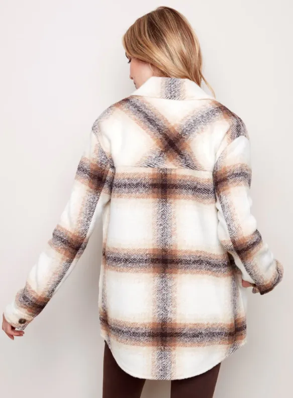 Charlie B. Boiled Wool Shirt Jacket - Croissant