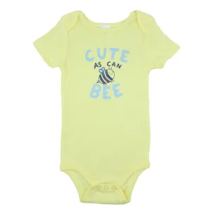 Children King Cotton Graphic Print Half Sleeves Romper - Cute As Can Bee