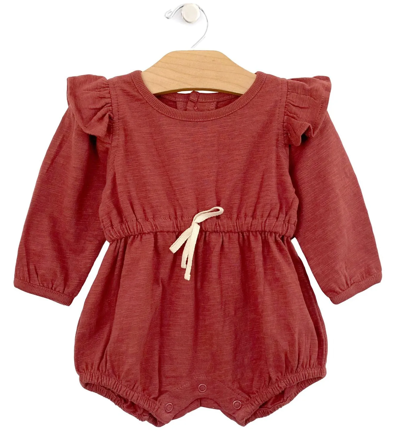 City Mouse Slub Shorty Romper - Paprika